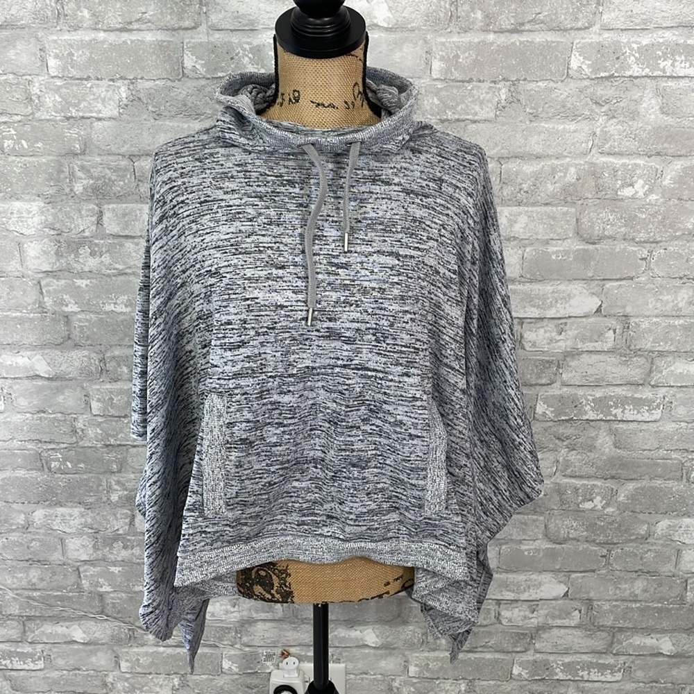 Athleta Blissful Hooded Poncho Gray